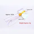 Irisierender Libellen-Katzen-Spielzeugkopf mit Glöckchen und lila Bändern für DIY. - Gelber Schmetterling Laser-Ersatzkopf
