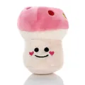 Niedliches pilzförmiges Plüsch-Quietschspielzeug für kleine Hunde und Katzen in Rosa und Weiß - Pilz / Rosa
