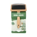 Professional wooden pet slicker brush for grooming and hair removal on dogs and cats - M / Varnish