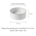 Cuenco para mascotas de cerámica blanca brillante, capacidad 500ml y diámetro 15,4cm. - Cuenco Individual (Sin Soporte)