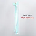 Testa di ricambio per bacchetta per gatti con ali e nappe lunghe azzurre 53 cm - Testina Di Ricambio Nappa Ali Blu (CT206)