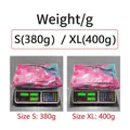 Detailed weight measurement showing sizes S and XL for the floral print halter dress - Rose Red