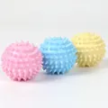 Set of three colorful spiky TPR dog toy balls for puppy teeth cleaning and gnawing - 6cm (45g) / Red