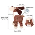 Plüsch Esel Hundespielzeug mit Quietscher und Seilhals, 23,5cm langlebiges Spielzeug - Plüsch-Hundespielzeug / Braun
