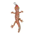 Recharge de jouet pour chat gecko en peluche avec motif à pois rouges réaliste - Accessoire Lézard Tacheté