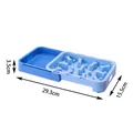 Extendable slow feeder dog bowl for anti-choking, blue pet feeding tray 29.3cm - Dual Use Slow Feeding Licking Bowl / Blue