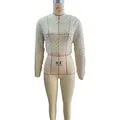 Elegant sheer white mesh crop top with pearl bead embellishments and long sleeves - S / Tops / White