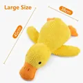Large plush squeaky duck dog toy with bite-resistant corduroy texture, 45cm length - Large Size (JY-XHY-2412171) / 45x38CM