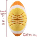 Juguete de fútbol de peluche para perros con chirriador, 12-16cm, juguete interactivo - Naranja