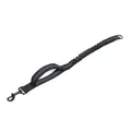 Durable black bungee dog leash with reflective stitching and sturdy metal hardware - Single Elastic Rope / Black