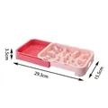 Pink extendable slow feeder pet bowl for dogs and cats with size measurements - Dual Use Slow Feeding Licking Bowl / Pink