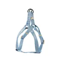 Adjustable blue patterned dog harness with comfortable chest strap and metal D-ring - Harness (EPT-5551) / 6mm*120cm (Suitable for 3-8 lbs) / Blue