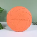 Durable orange silicone dog frisbee toy for interactive training and floating play - S (15cm Diameter) / Orange