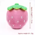 Juguete para perros peluche fresa, juguete con sonido, 9-13 cm, peso 18-22 g - Fresa Rosa