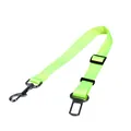 Ceinture de sécurité réglable pour chien en nylon vert fluo avec boucle en métal - 2.5*60-70cm / Vert Fluorescent