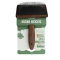 Professional wooden pet slicker brush with ergonomic handle for cat and dog grooming - M / Sandalwood Color