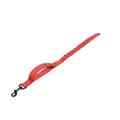 Red reflective bungee dog leash featuring anti-pull elastic design for enhanced pet safety. - Single Elastic Rope / Red