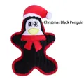 Plüschiges Hundespielzeug im Weihnachts-Pinguin-Design für Kauen und Beruhigung - Weihnachtspinguin / Schwarz