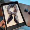 Élégant petit foulard carré en coton et lin à motif cachemire pour femme, taille 58cm - Paisley violet (Image principale 133) / 58*58cm / Paisley lilas