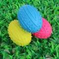 Set aus bunten quietschenden Vinyl-Hundespielzeugen mit Noppen für die Zahnreinigung - TPR Quietschball / Zufällige Farbe