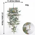 Artificial maple leaf hanging vine with berries for autumn and Thanksgiving decor - Autumn Berry Maple Leaf Style 2 (X3-26)