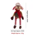 Christmas reindeer plush dog toy, 38cm tall squeaky interactive pet chew toy - Dog Style / White Cartoon Dog