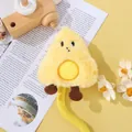 Cute yellow plush cat toy featuring a durable biting rope and catnip for teeth cleaning - Delicious Cheese Style / Yellow