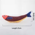 Giocattolo interattivo per gatti a forma di pesce sciabola, peluche con erba gatta 23 cm - Stile Pesce Spada / Arancione