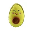Weiches Avocado-Plüsch-Quietschspielzeug mit süßem Smiley-Gesicht für Hunde und Katzen - Avocado mit Gelbem Kern
