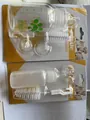 Complete pet nursing bottle kit with replacement nipples and brush for puppies - White / 60ml (Without Logo)