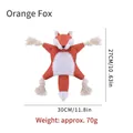 Variant image of a plush orange fox dog toy with cotton rope knots and squeaker - Orange Fox