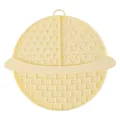 Cremefarbene Silikon-Leckmatte in Planetenform für Hunde und Katzen, ideal zum langsamen Fressen - Planetenform (2306) / Gelb