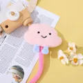 Pink cloud plush cat toy with braided rope for teething and interactive play - Cute Cloud / Pink