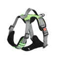 Heavy-duty adjustable green dog vest harness with handle for large dogs no pull design - M / Harness Only / Fluorescent Green