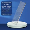 Pettine professionale grande in acciaio inox per la toelettatura di cani e gatti - Sacchetto OPP / Pettine Dritto in Acciaio Inossidabile (Grande)
