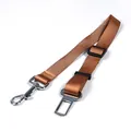 Ceinture de sécurité pour animaux en nylon marron réglable avec boucle en métal robuste - Modèle Polyester / 2.5*60-70cm / Marron