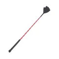 Close-up detail of a hand-shaped pet training crop featuring a red spiral shaft - Small (45cm) / Red