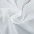 Macro view showing the delicate texture and drape of white chiffon fabric - S / Tops / White