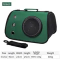 Foldable portable green cat carrier bag with shoulder strap for outdoor travel - Standard Style / Green