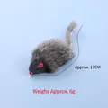 Grijze pluche muis kattenspeeltje met realistische vacht en 17 cm lengte - Lengte ca. 18cm / Grijs