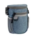 Sac de dressage bleu pour animaux en denim avec plusieurs poches zippées pratiques - Pochette de Dressage (QS-095) / Bleu Denim