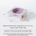 Elevated purple ceramic pet bowl with a tilted acrylic stand for small cats and dogs - Small Water Bowl (Purple) with Tilted Purple Stand