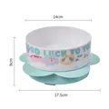 Mint green flower-base elevated pet bowl with cute cartoon designs and dimensions - Single Bowl Without Stainless Steel / Green