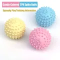 Langlebige TPR quietschende Stachelbälle für Hunde in Bonbonfarben zum Kauen und Spielen - Macaron Stachelball / Zufällige Farbe
