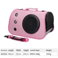Pink portable breathable pet carrier bag with shoulder strap for cats and small dogs - Standard Style / Pink