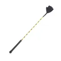 Detail of hand-shaped pet training whip with woven pattern and non-slip handle - Small (45cm) / Yellow