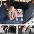 Premium waterproof dog car seat cover with side protection and visual mesh window - CZD-U-07 Black (With Support Board)