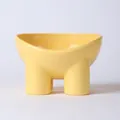 Gele verhoogde voerbak voor katten en honden, morsbestendig ontwerp - 400ml / PE Zak / Citroengeel