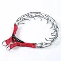 Durable metal prong dog training collar featuring red reflective nylon webbing - Red Reflective Standard / 3.0mm*50cm