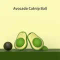 Interactive avocado catnip toy ball with a rotatable mint core for dental health - Avocado (Gall Fruit Flavor)